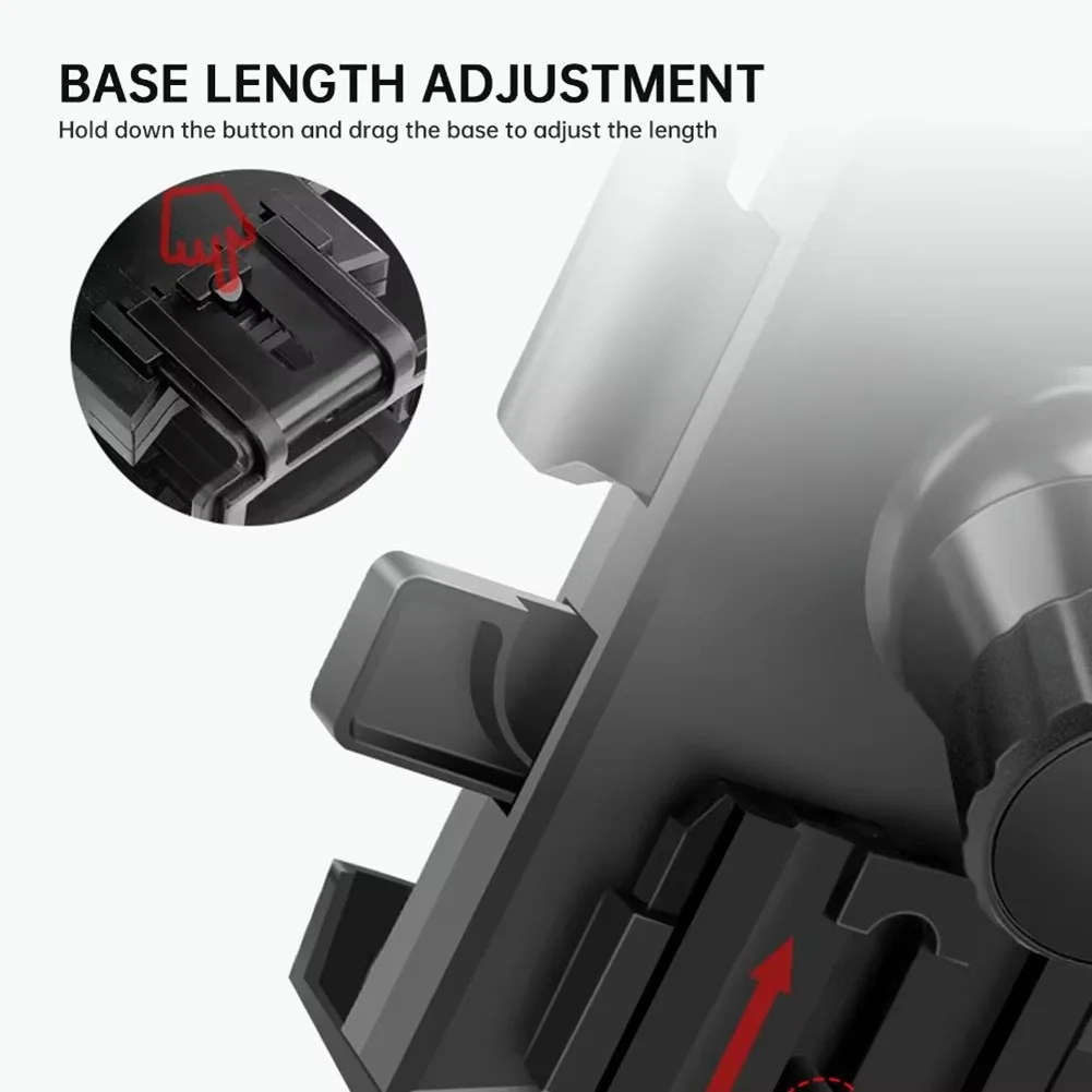 قفل ميكانيكي حامل جوّال بلاستيكي أسود حامل هاتف دراجة نارية قابل للتعديل زاوية عرض ملحقات ركوب الخيل في الهواء الطلق #3