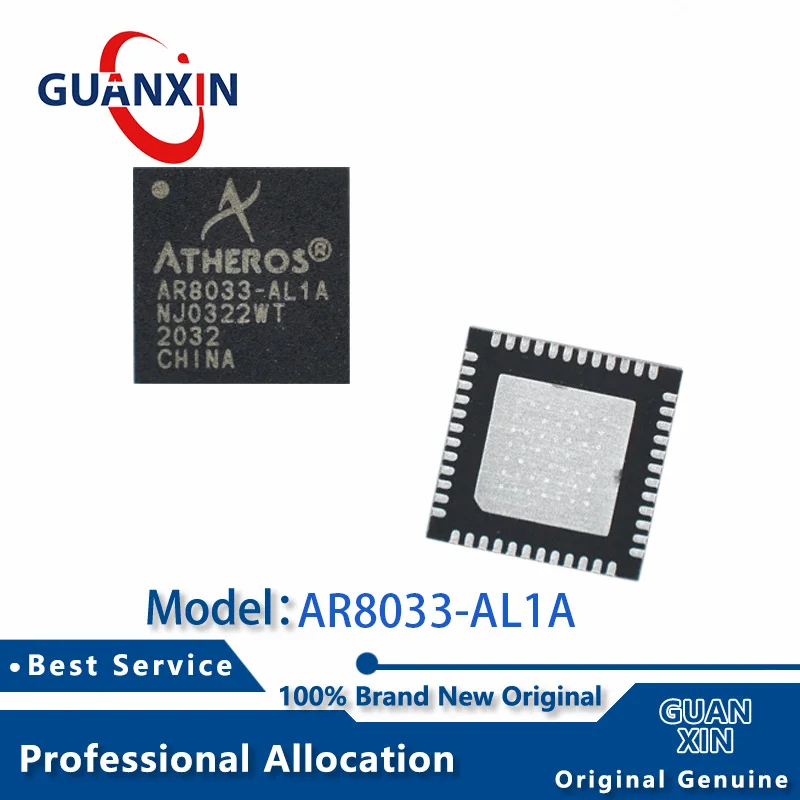 

100% New electronics Marking AR8033-AL1A QFN-48 AR8033