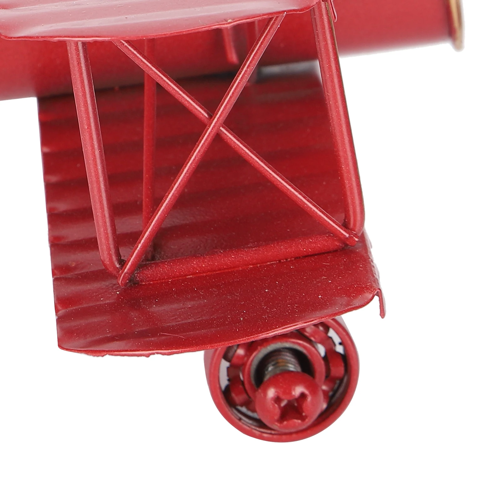 ZK40 Железный самолет Модель Красный Винтаж Биплан Ручной Работы для Украшения Дома Кафе Орнамент