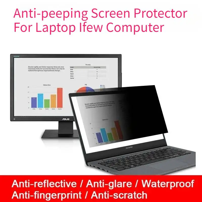 14" 15.6" 15 6 Pulgadas Protector de Pantalla de Privacidad para Laptop 14 15.6 Pulgadas Anti-Espía Película para Monitor de Computadora Portátil 3