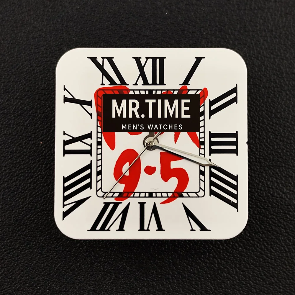 NH35 square dial 9.5 dial custom logo 27mm dial Roman men's watch dial accessories, suitable for NH35 movement watch accessories
