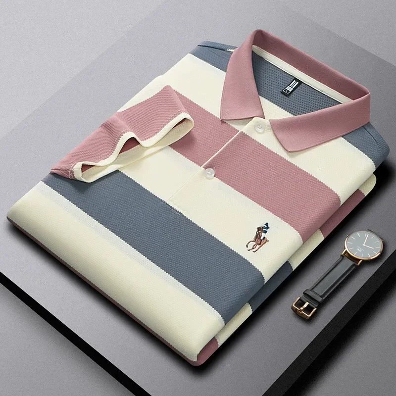Luxury Brand Designer Clothes Ali Direct Supply Short Sleeve Polo Shirt Simple Turn-Down Collar Design Wrinkle-Resistant Non-Pilling Daily Commuting Outdoor Bus