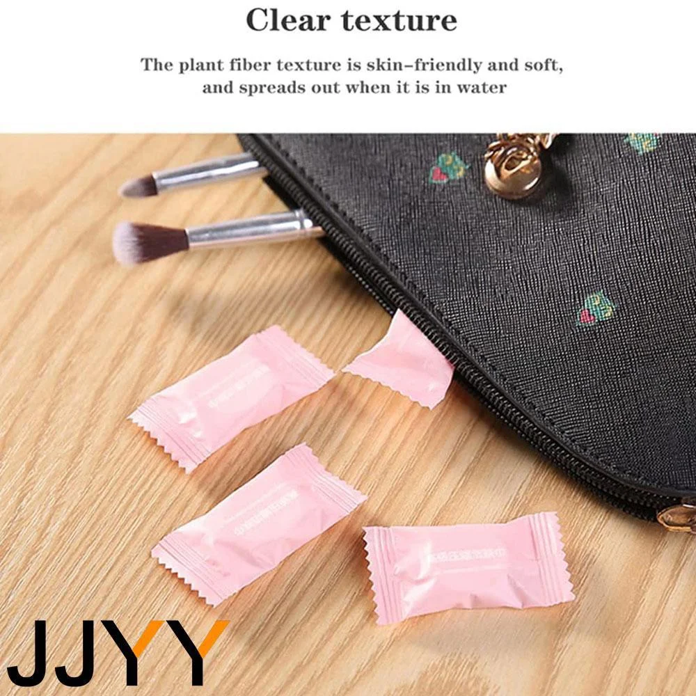 Portable 30Pcs Compressed Cotton Facial Cleansing Towels for Skin Care Soft Mini Travel Face Wipes Gentle Cleanser On The Go view 4