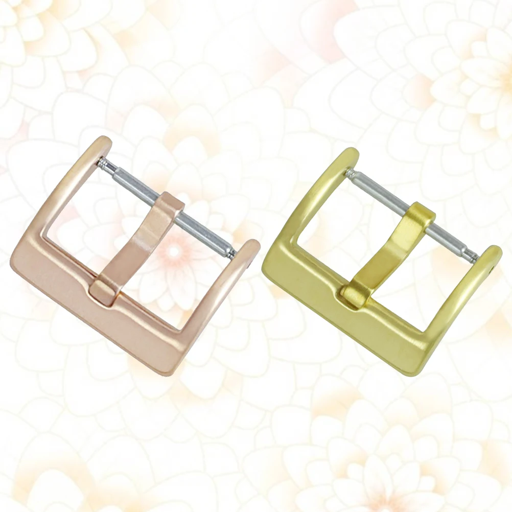 

2 Pcs Stainless Steel Buckle Watch Band Attachment Watchband Clasp Strap Hardware Repair Wristwatch