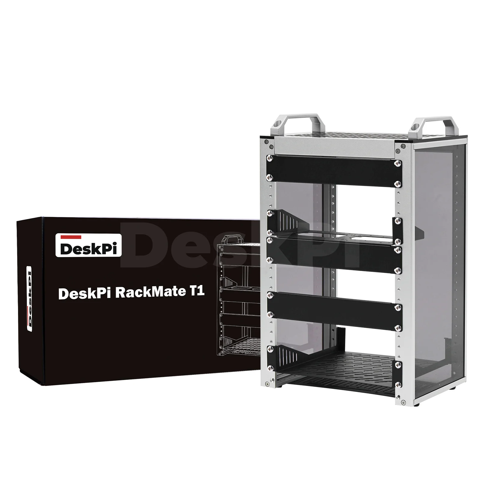 

DeskPi RackMate T1 Rackmount, 10-дюймовый серверный шкаф 8U для сетевых, серверов, аудио и видеооборудования