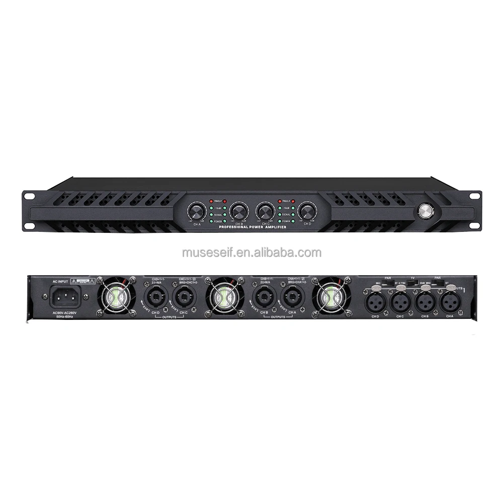 EIF // EL418 Factory Stage Class D Subwoofer Power Amplifier Professional 4 Channel Power 1800W Digital Power Amplifier