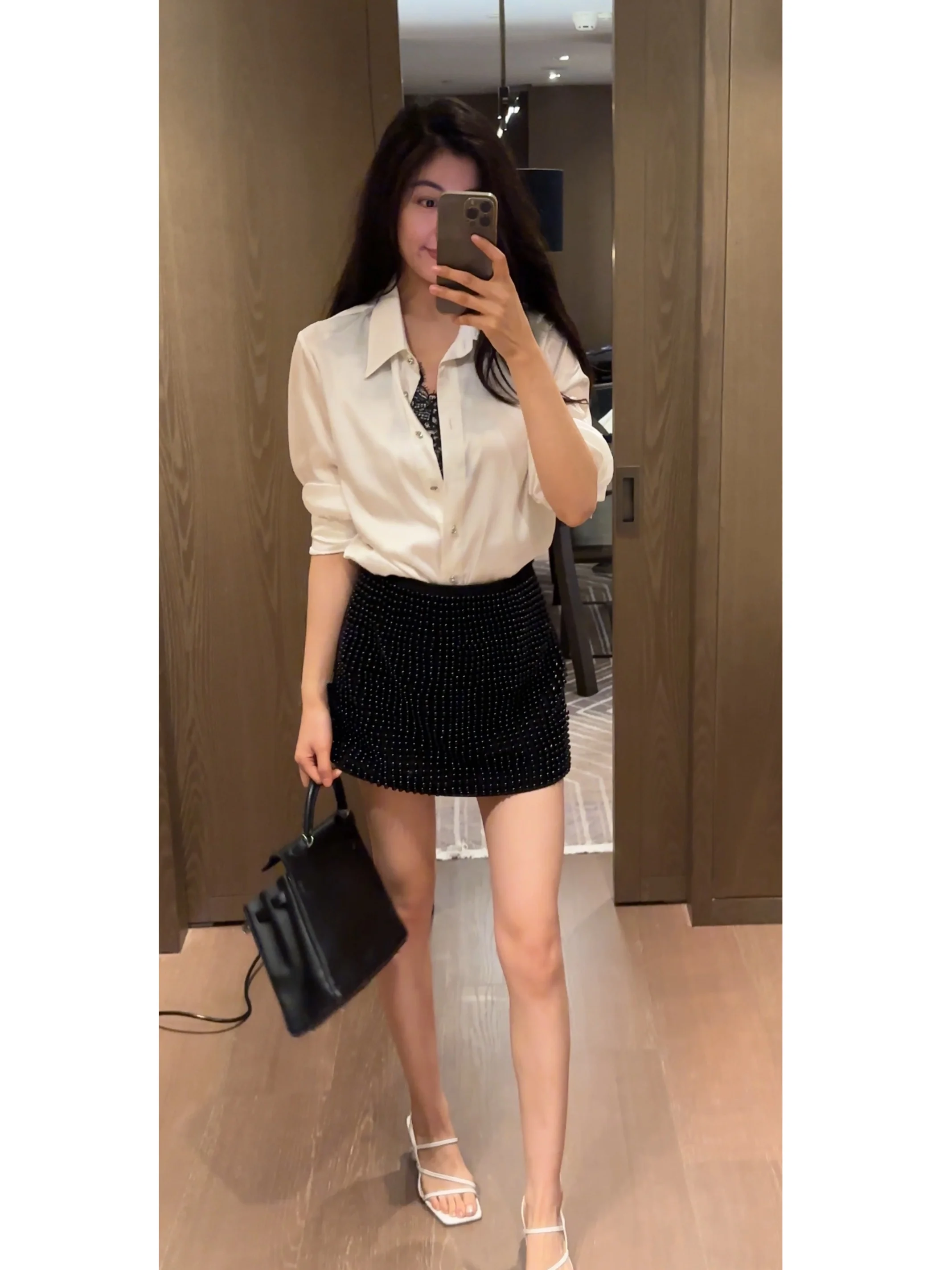 

NCOU Spring 2026 Long Sleeve Lace Splicing Fashionable Versatile Design Acetate Shirt Women's Premium Clothing Traditional Ch...
