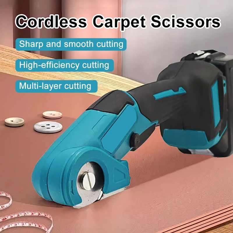 

Cordless Carpet Scissors Handheld Multi Functional Pruner Round Knife Cutting Cloth Scissors For Makita 18V Battery(No Battery)