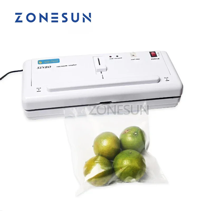 

ZONESUN DZ-280 Electric Vacuum Heat Sealing Machine Household Food Packing Sealers Kitchen Appliances Food Saver Preserver