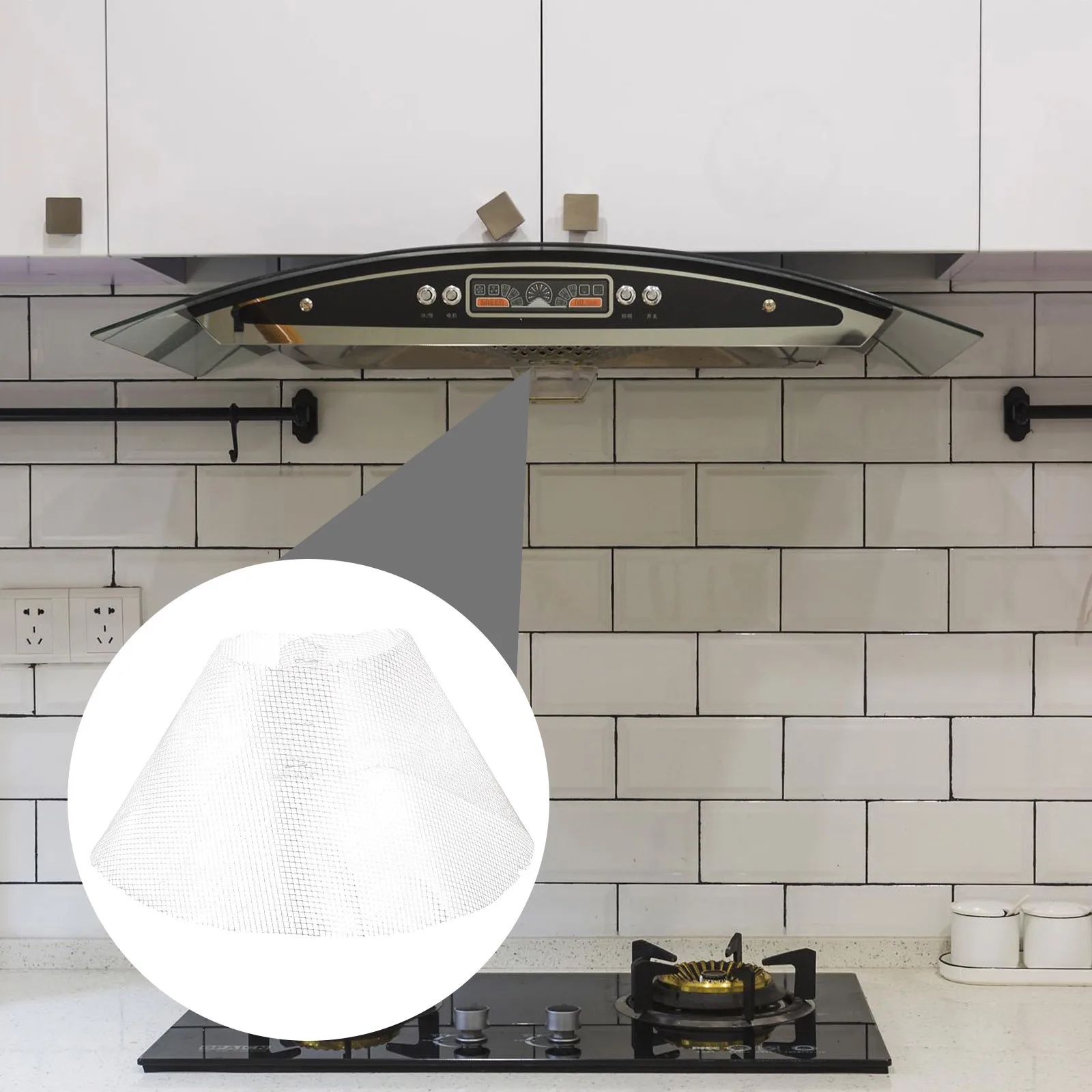 

10PCS Bowl Shaped Oil Filter Net 19.5CM Diameter 7.5CM Height Kitchen Range Hood Grease Mesh Suitable Home Restaurant