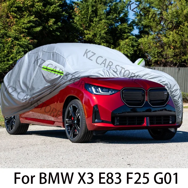 Водонепроницаемый чехол для автомобиля BMW X3 2003-2022, для внедорожников, для улицы, летний, с защитой от ультрафиолета, зимний, от снега и дождя, ветрозащитный