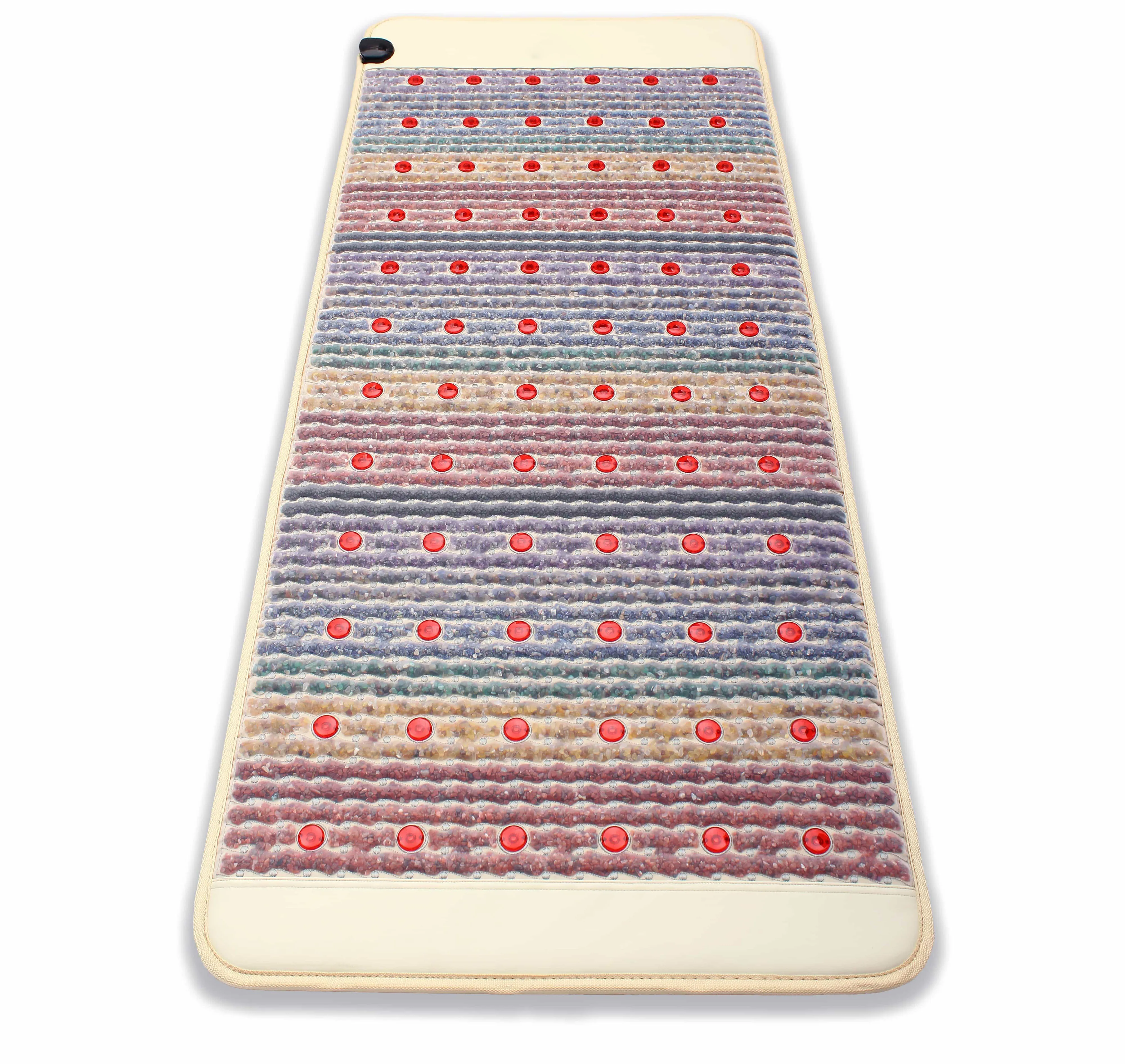 8 Gemstone Chakra Infrared Thermal Heating PEMF Mat PEMF 72 Photon Amethyst Tourmaline Negative ion Magnetic Therapy Mattress