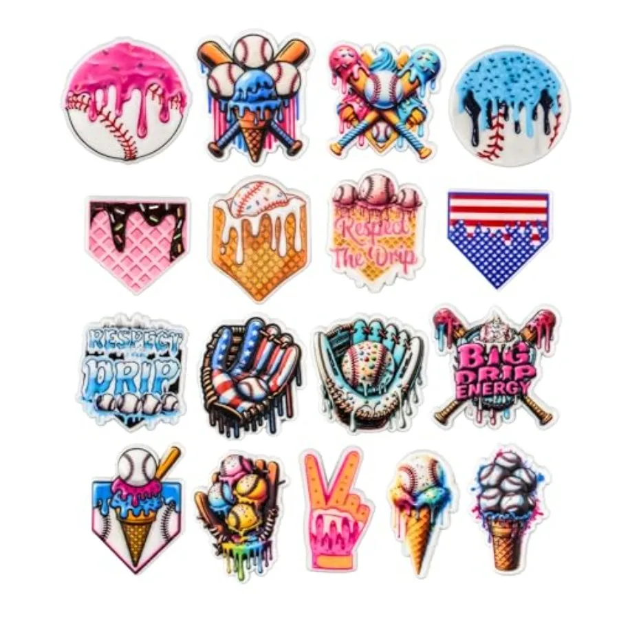 

Baseball Shoe Charms for Sports Shoes Decoration Accessories for Charm ornament Girls Boys Men Women Party Favor