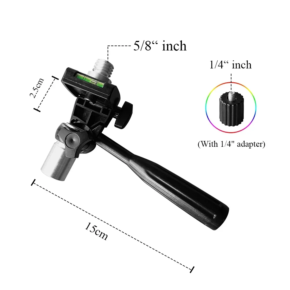 Laser Level Adjustable Tripod Tilt Head Adapter 1/4\