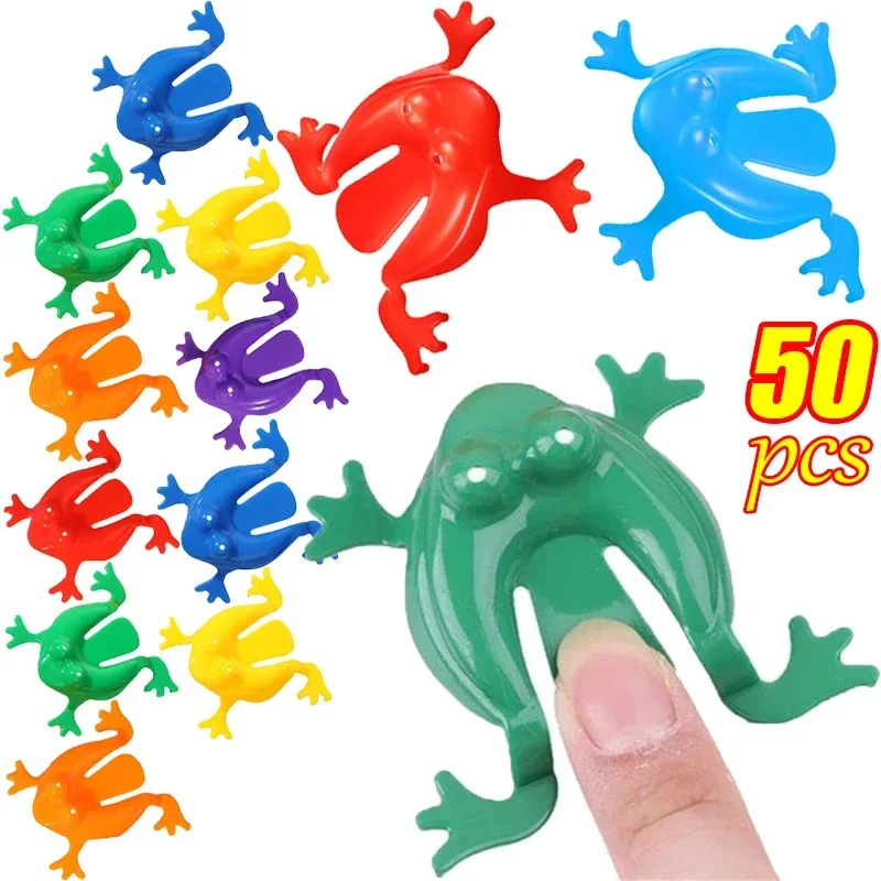 

10/50pcs Colorful Jumping Frog Toys Kids Children Assorted Stress Relief Anxiety Early Educational Insect Games Party Favor Gift