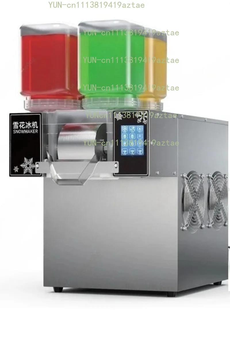 Commercial Ice Cream Machine 4 Tub Rainbow Color Shaved Ice Machine Snow Cone Maker Multifunction Cold Drink Equipment