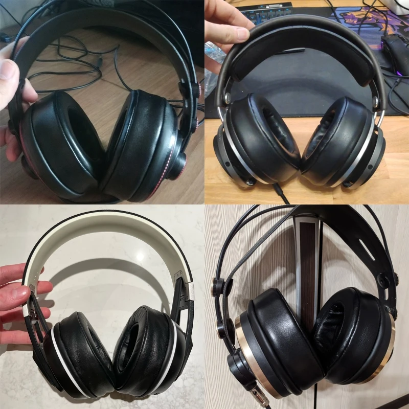 シープスキン革70 80ミリメートル85ミリメートル90ミリメートル95〜110ミリメートル交換用メモリ用フォームイヤーパッド耳パッドクッション高品質