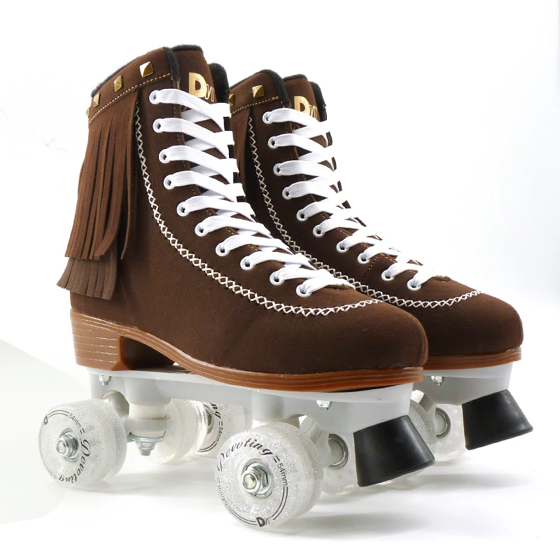 

Adult Women Quad Roller Skates Sample Available Quad Skate Wheels Shoes