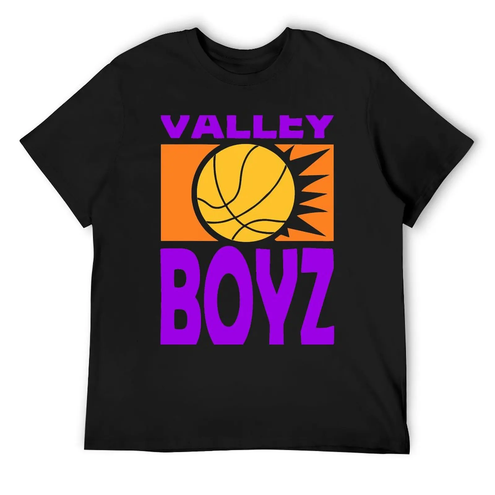 ValleyBoyz Retro Suns logo T-Shirt street wear korean fashion blanks clothing for men