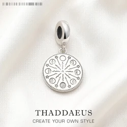Moonphase Pendant 925 Sterling Silver Dangle Charm Women Men Vintage Fine Jewelry