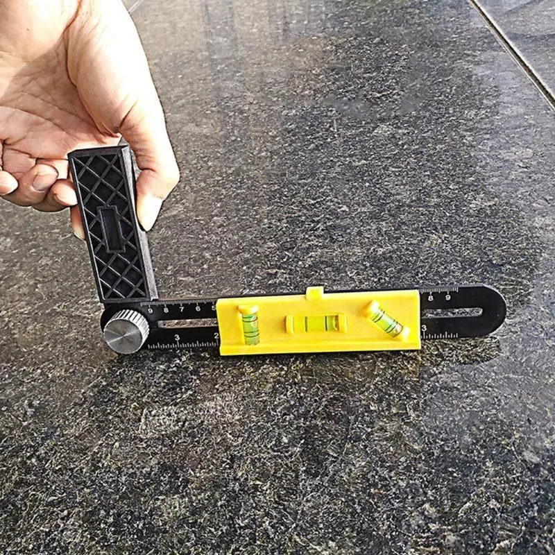 A2BE Multi Measuring Ruler 4-side Alloy Finder Template Tool