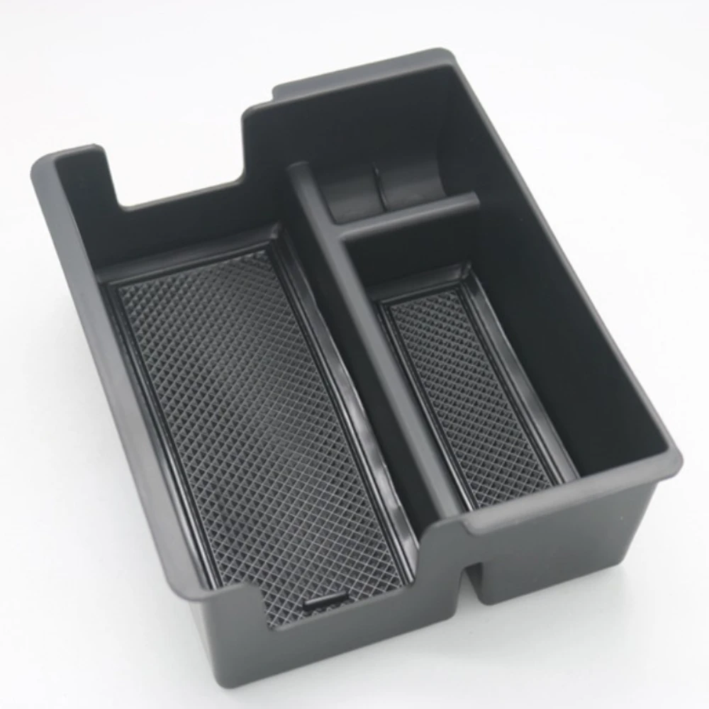 For Isuzu D-Max DMAX 2021-2023 MUX Car Center Console Organizer Tray Interior Armrest Insert Secondary Storage Box Black