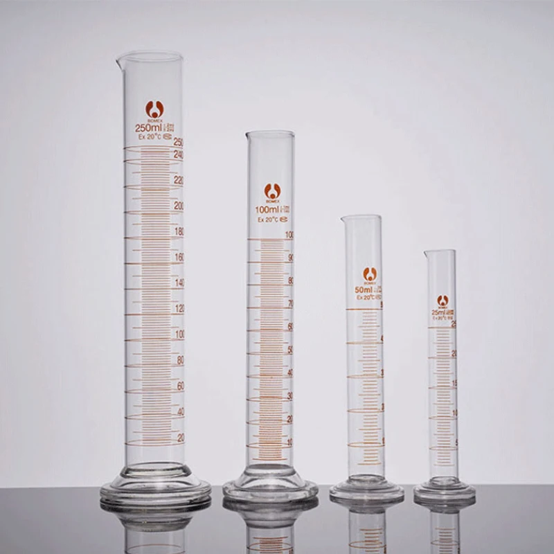 【1Pc Professional Thick Glass Graduated Measuring Cylinder Tool 5/10/25/50/100ml Measuring Cylinder For Lab Suppy】