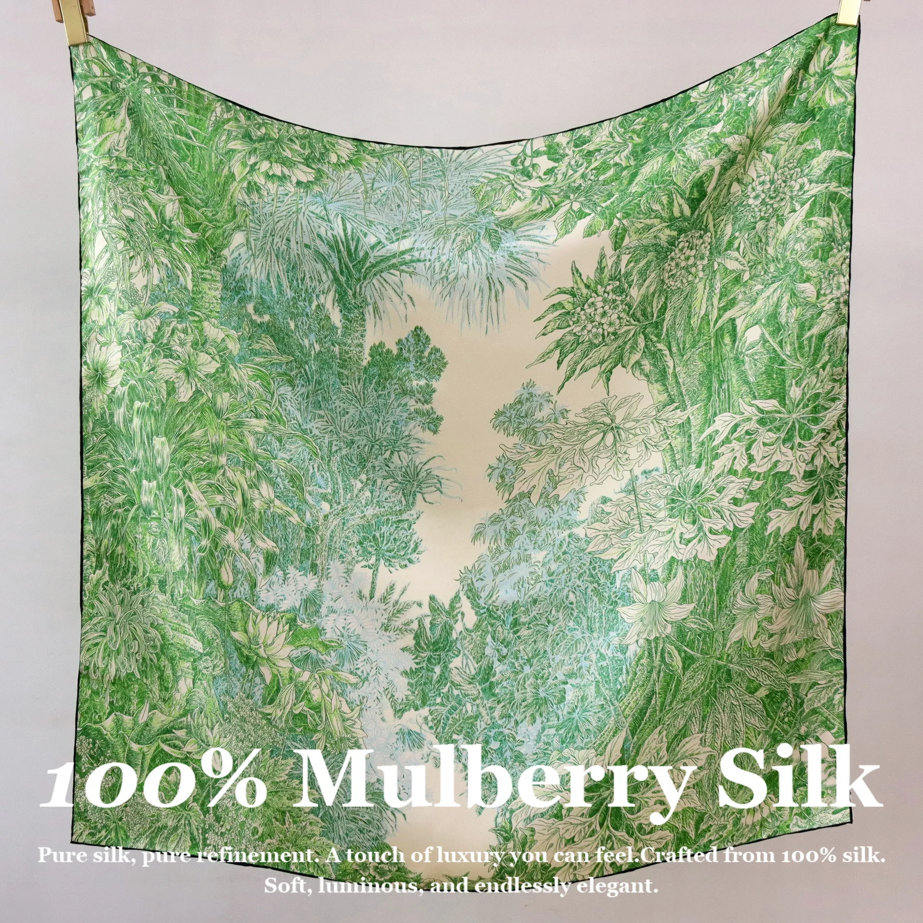 

Дизайнерский шарф из натурального шелка 90 см, квадратный, 100% тутовый шелк, шали и палантины для женщин, элегантный цветочный принт, фулярд, бандана 2026