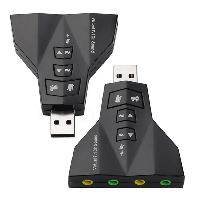 Superior-Airplane Shaped USB Virtual 7.1 Channel Sound Card External Computer Driver Audio Adapter