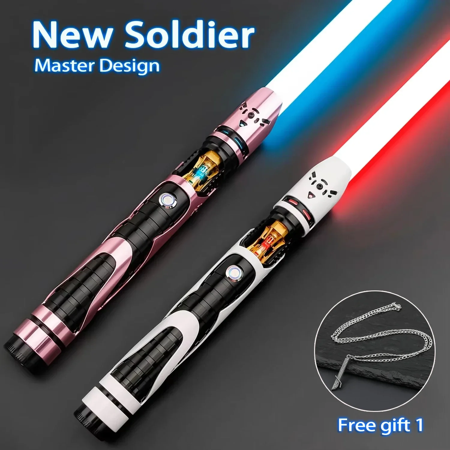 TXQSABER Soldier High Quality Lightsaber Metal Hilt Heavy Dueling RGB Pixel Light Sword SNV4 Cosplay Gift 12 Colors foc dueling