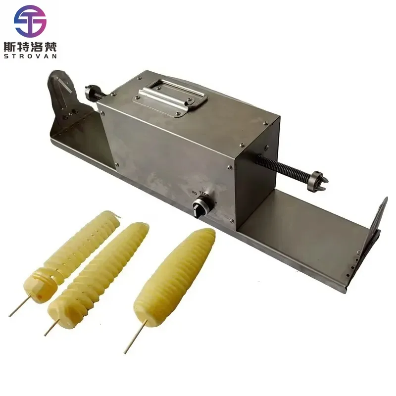 Small Desktop Potato Chips Twister Slicer Cutter Tornado Cutting Machine Spiral Potato Tower Slicer Cutting Machine