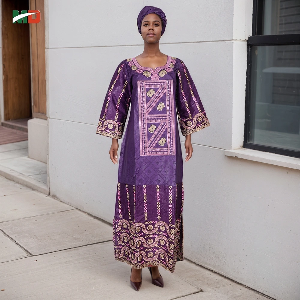

MD African Plus Size For Women Dashiki Turkey Africa Kaftan Boubou Clothing Wedding Party Gown Embroidery Traditional Djellaba