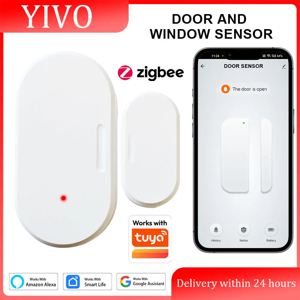 ZigBee Door Window Sensor Smart Home Security Protection Magnetic Contact Door Open Closed Detector Need Gateway Support Z2MQTT