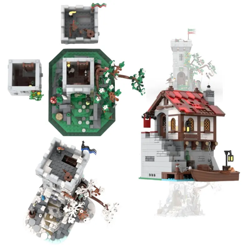 

MOC-236961 Средневековый замок 221881, Inn, лесная лошадь, мелкие частицы, сборка, строительный блок, игрушка