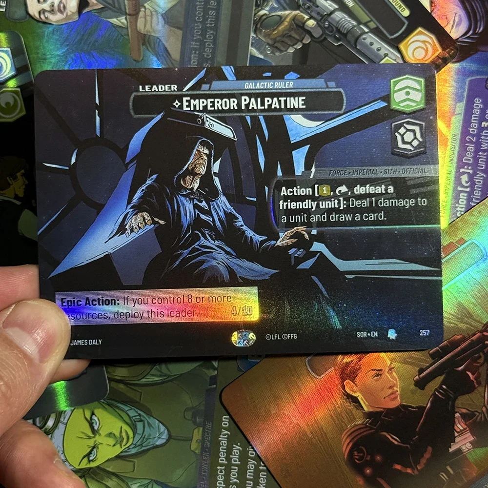 Star Wars Carte Proxy Vetrina Foil Spark of Rebellion (SOR) Jyn Erso Iden Versio Boba Fett Collezione di carte collezionabili Giocattoli Regali