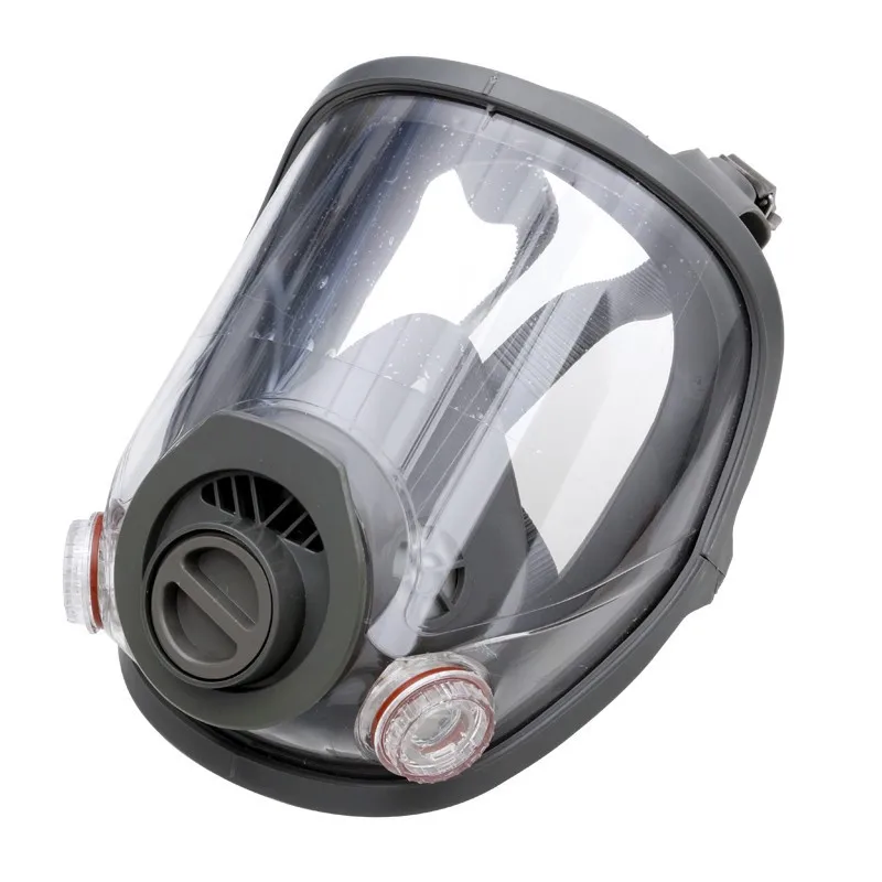 HYM-6200 Rubber Gas Mask Large Field of Vision Headwear Gas Mask Anti-Oil and Anti-Splash Protective Mask