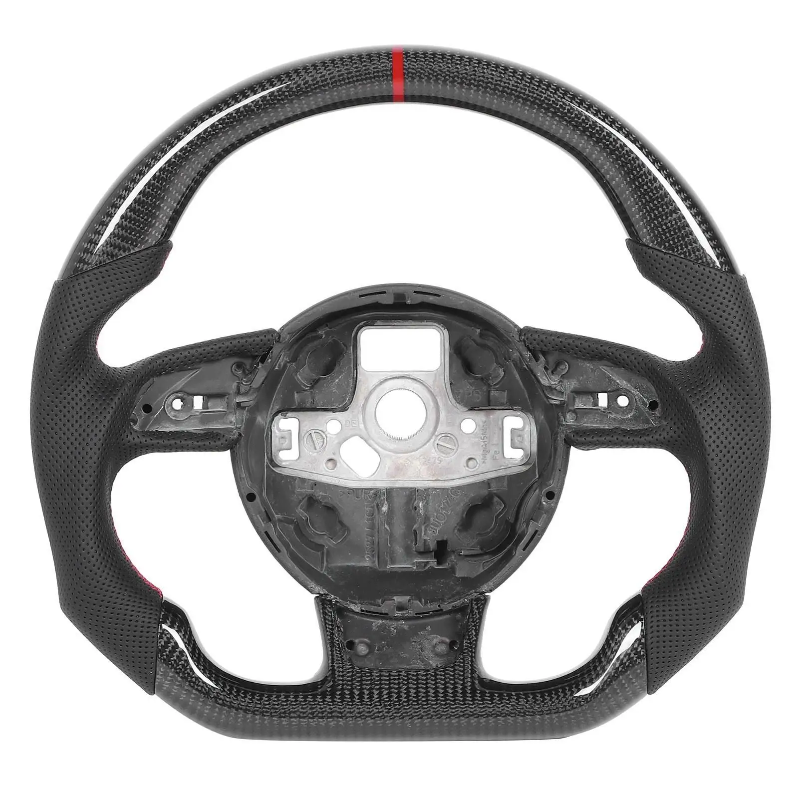 

Steering Wheel Carbon Fiber Steering Wheel Perforated Leather Fit for b8 .5 RS3 RS4 RS5 RS6 RS7 2013 2014 2015 2016