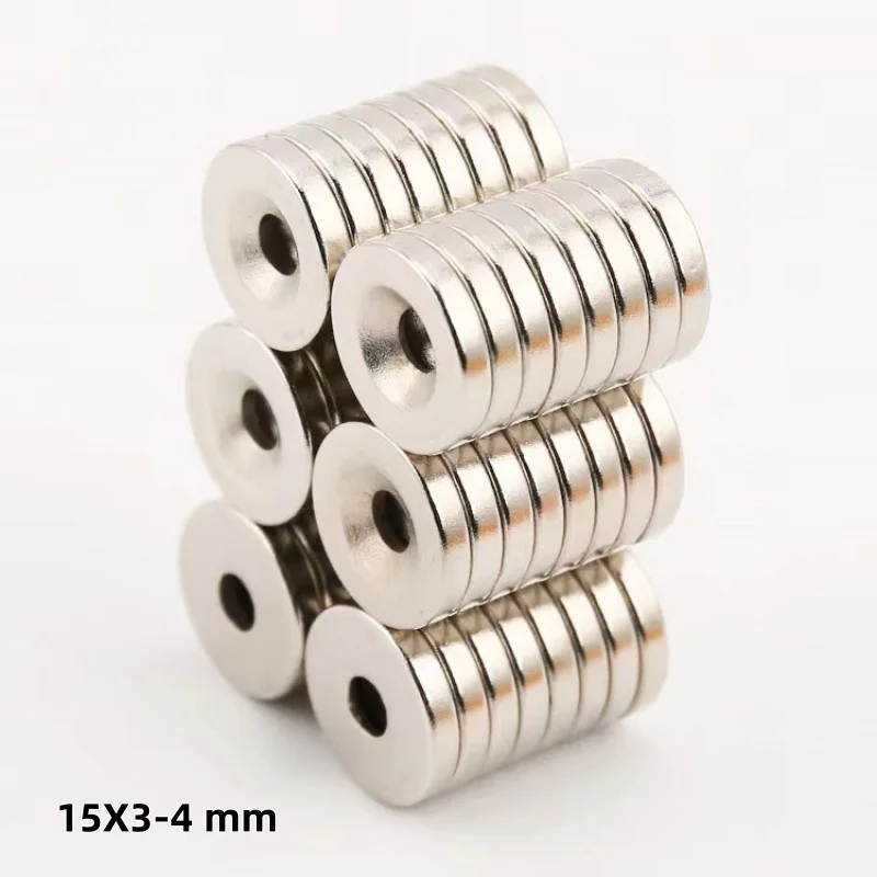 15X3-4 mm Diameter Magnet 15X3 mm Hole 4mm Small Round Magnets 15x3-4mm For Home Refrigerators, Offices DIY 15*3-4 mm