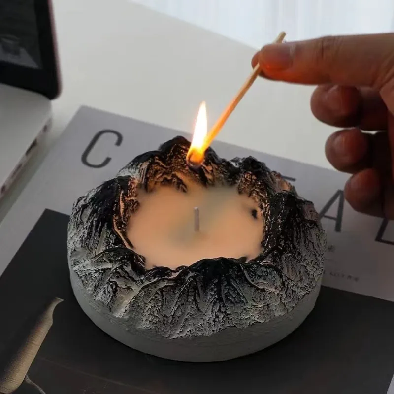 

Creative Volcanic Rock Scented Candle SoyWax Fragrant Smokeless Aroma LowTemperature Romantic Oil Scented Birthday Candles