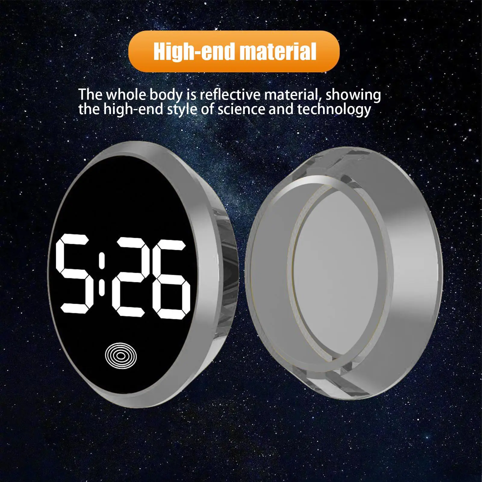 Car Clocks for Dash Touch-Control Digital Small Clock Light Watch with LED Display for Vehicle RV Home Travel Fridge Classroom
