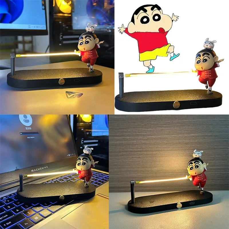 

Crayon Shinchan Magnetic Night Light Decoration Anime Character Suspended Night Light Pure Handmade Rechargeable Night Light