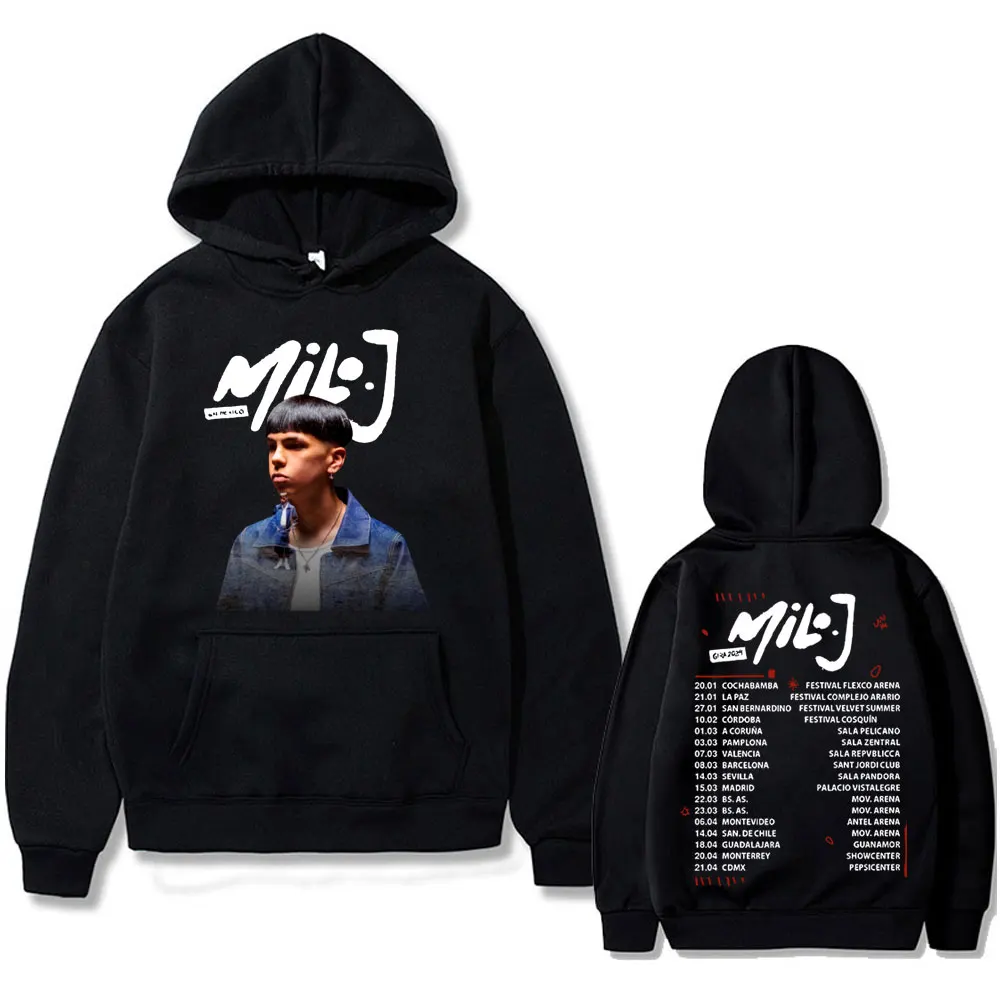 Rapper Milo J Concert Tour 2024 Hoodie Men Women Hip Hop Fashion Oversized Sweatshirt Male Fleece Hoodies Man Vintage Streetwear