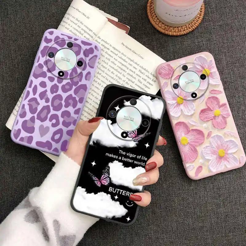 Leopard Luxury Case For Honor Magic 4 LITE 5G Magic5 Lite 6 Lite 50 Lite X9 X9A X9B X9C Huawei Mate 20 Lite Nova 8i Cover Soft