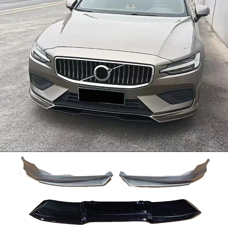 

Car Front Bumper Diffuser For Volvo S60 V60 Sedan 2020-2023 Year Front Bumper Spoiler Diffuser Splitter Lip Body Kit Accessories