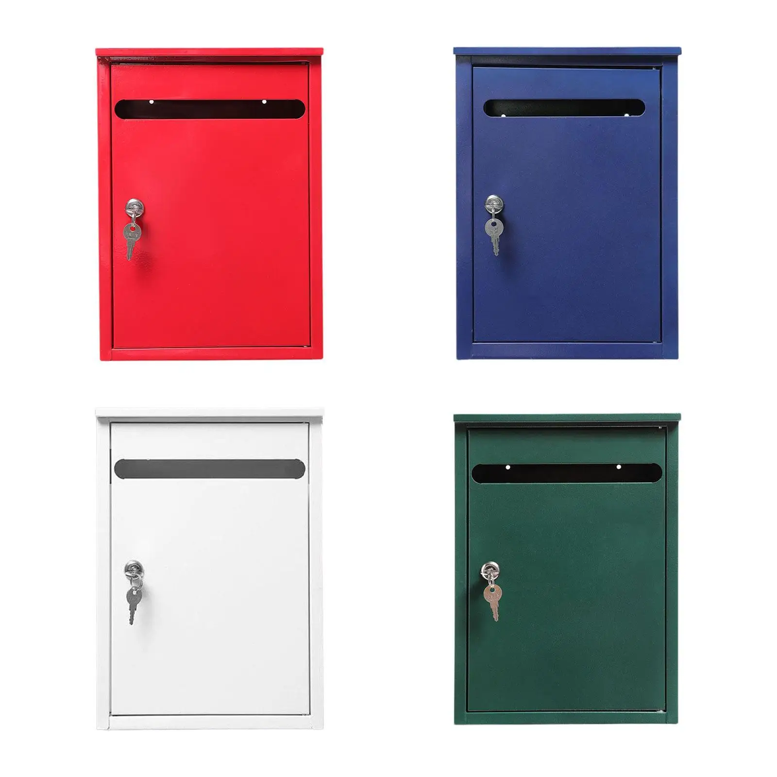 Metal Post Box Commercial Rural Storage Box Postal Box Wall Mount Mailbox