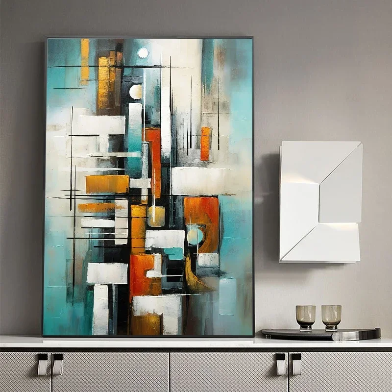 Classic Abstract Wall Art Matte Colour Oil Painting on Canvas Print Poster Home Decor Living Room Bedroom Decorative Painting