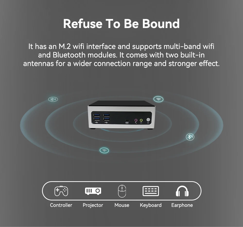 Newest 11th Gen i7 11600H i9 11950H Mini Gamer PC DDR4 M.2 NVMe Gaming PC Dual LAN i226V 2.5G WIN11 Pro HD DP Type-C NUC Mini Pc