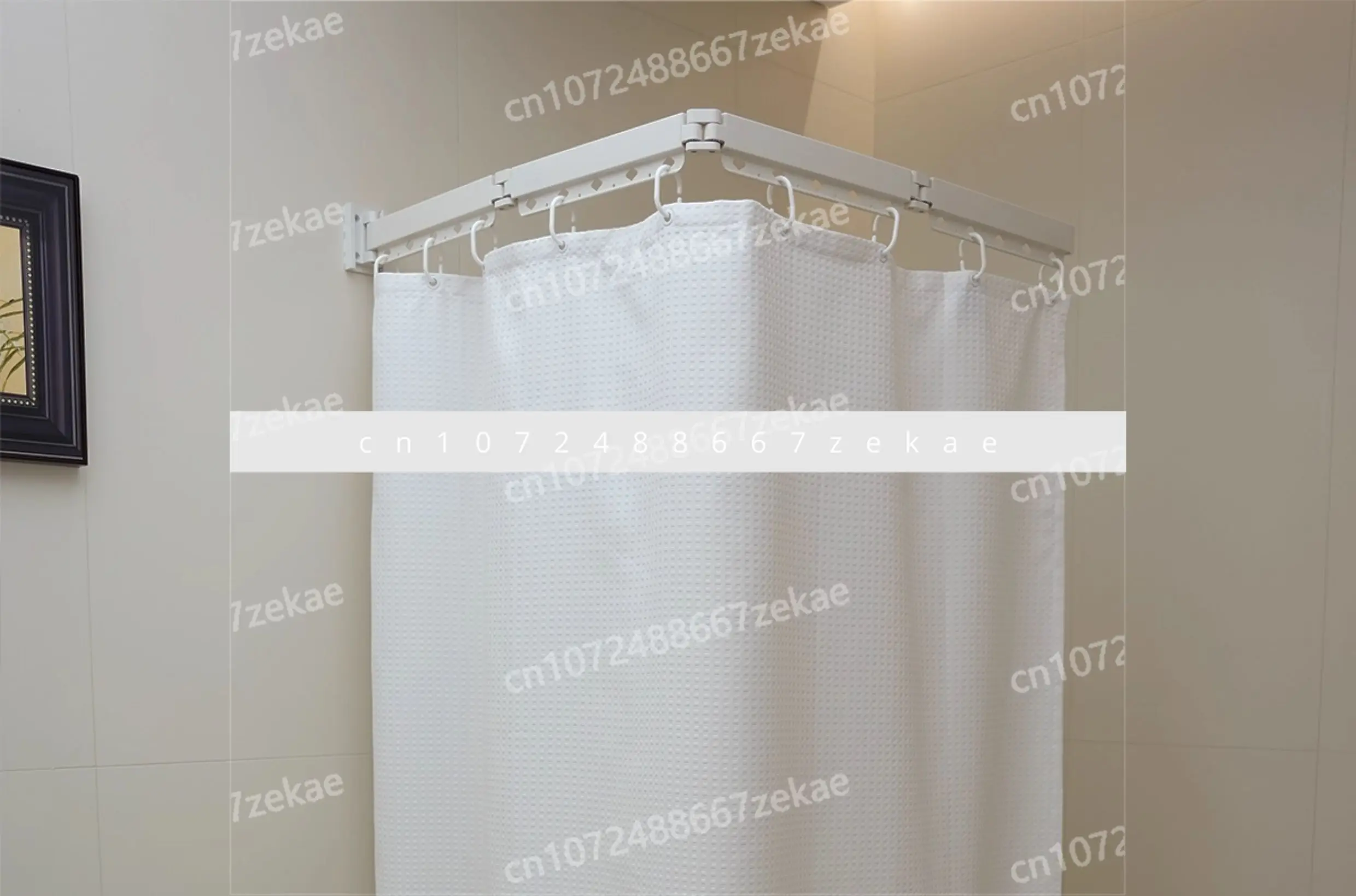 

bathroom invisible partition waterproof and mildew-proof (no curtain)No punching shower curtain