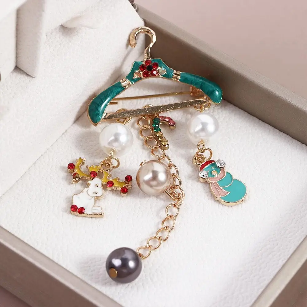 الكرتون الإبداعية زينة عيد الميلاد حقيبة الديكور الأيائل الملابس دبابيس شماعات شرابة دبوس عيد الميلاد بروش مجوهرات هدية #3