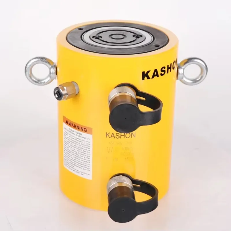 CLRG-10010 Curso de 100 toneladas 250mm Cilindro hidráulico telescópico de dupla ação em aço inoxidável de alto tonelagem